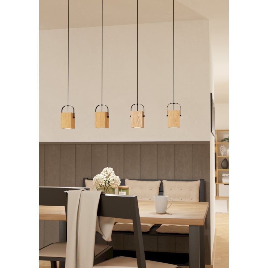 Eglo - Candelabro suspenso LED 4xGU10/3W/230V