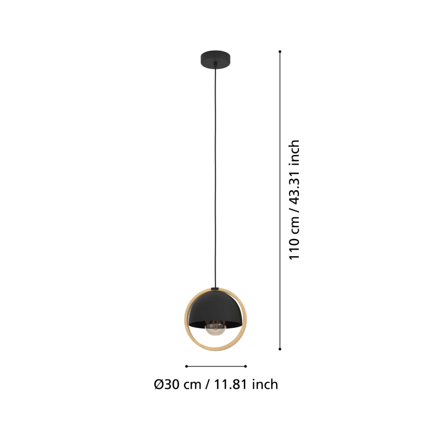 Eglo - Candeeiro suspenso 1xE27/40W/230V