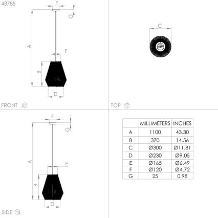 Eglo - Candelabro suspenso 1xE27/40W/230V