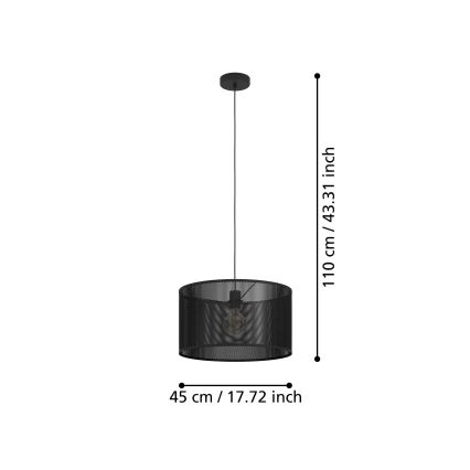 Eglo - Candeeiro suspenso 1xE27/40W/230V