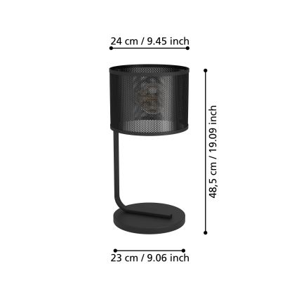 Eglo 43797 - Candeeiro de mesa MANBY 1xE27/40W/230V