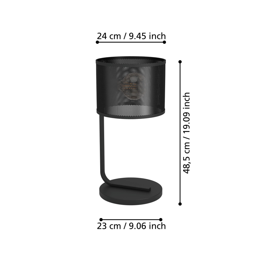 Eglo 43797 - Candeeiro de mesa MANBY 1xE27/40W/230V