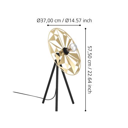 Eglo - Candeeiro de mesa 1xE27/40W/230V