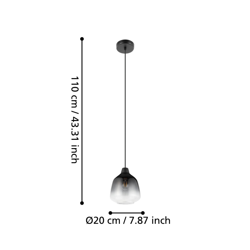 Eglo - Candeeiro suspenso 1xE27/40W/230V