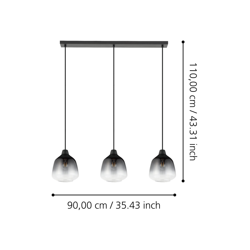 Eglo - Candeeiro suspenso 3xE27/40W/230V