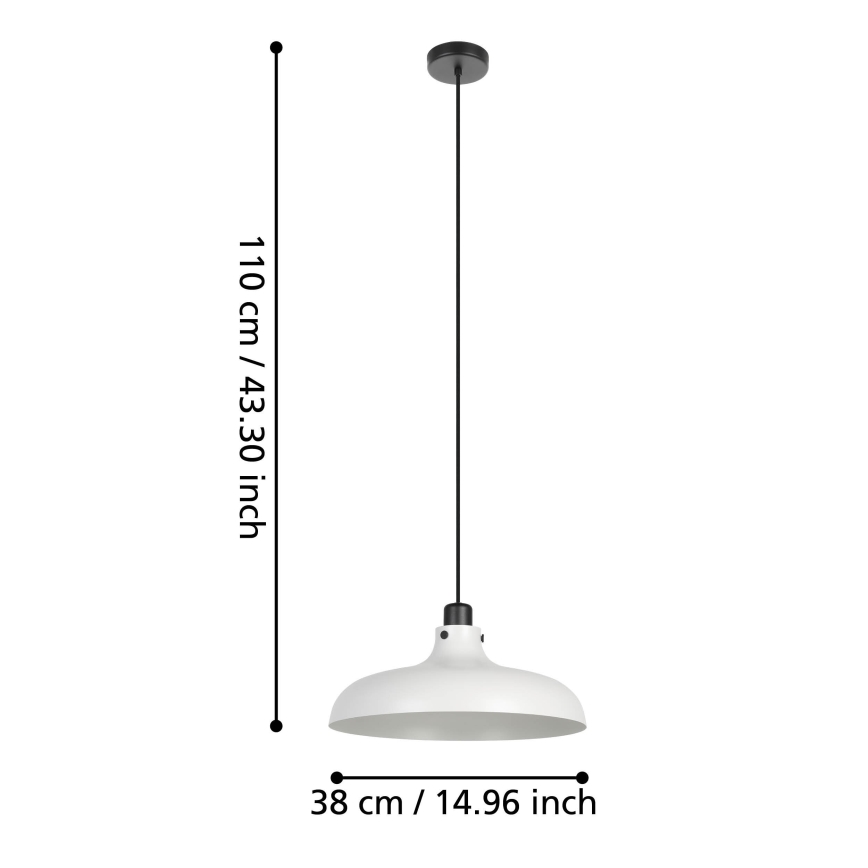 Eglo - Candeeiro suspenso 1xE27/40W/230V