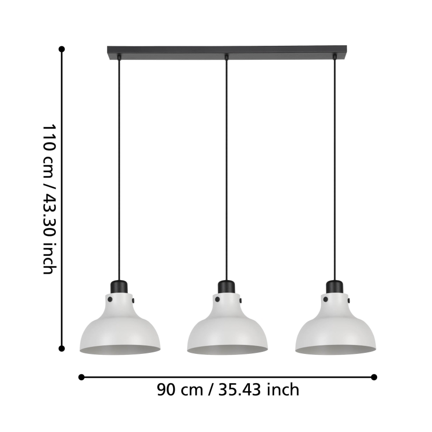Eglo - Candeeiro suspenso 3xE27/40W/230V