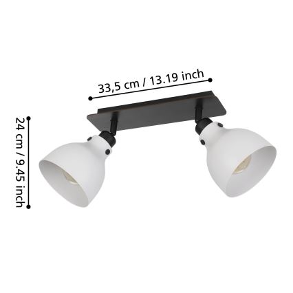 Eglo 43828 - Foco MATLOCK 2xE27/40W/230V
