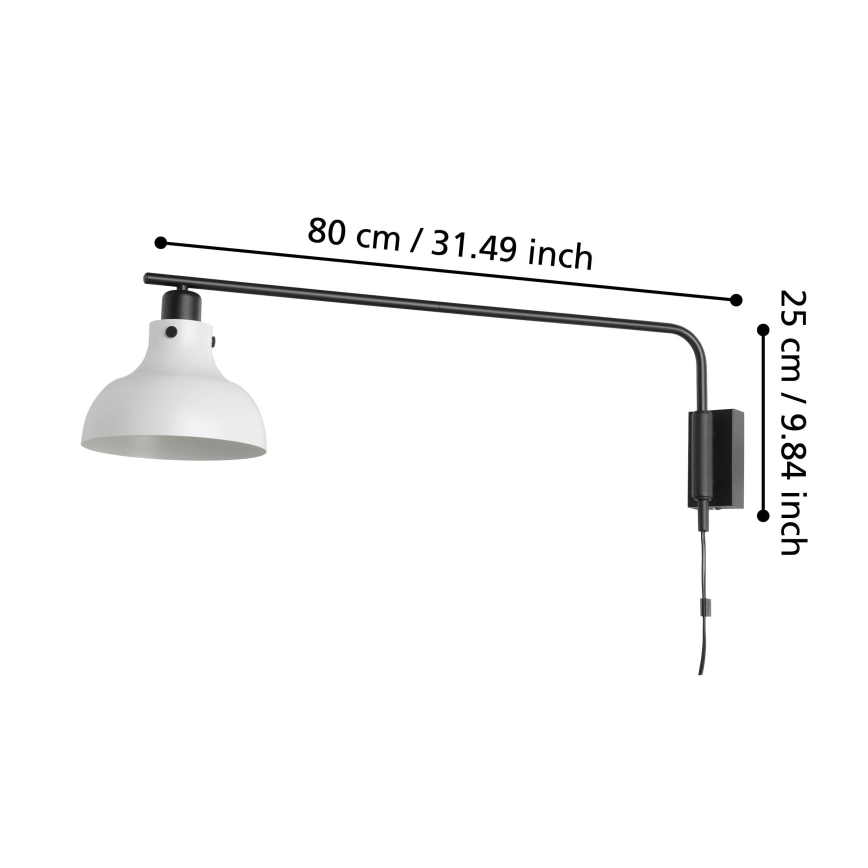 Eglo - Iluminação de parede 1xE27/40W/230V