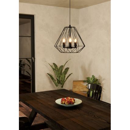 Eglo - Candelabro suspenso 3xE14/40W/230V