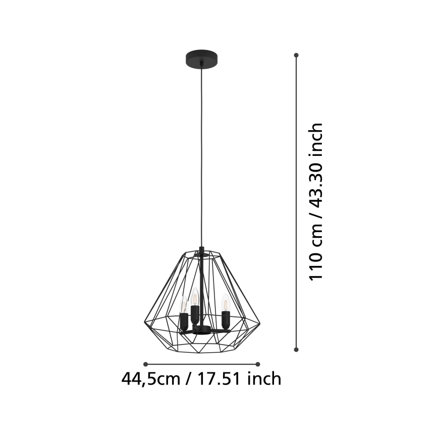 Eglo - Candelabro suspenso 3xE14/40W/230V