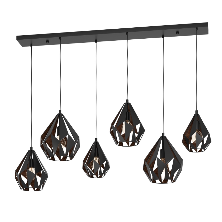 Eglo - Candelabro suspenso 6xE27/40W/230V
