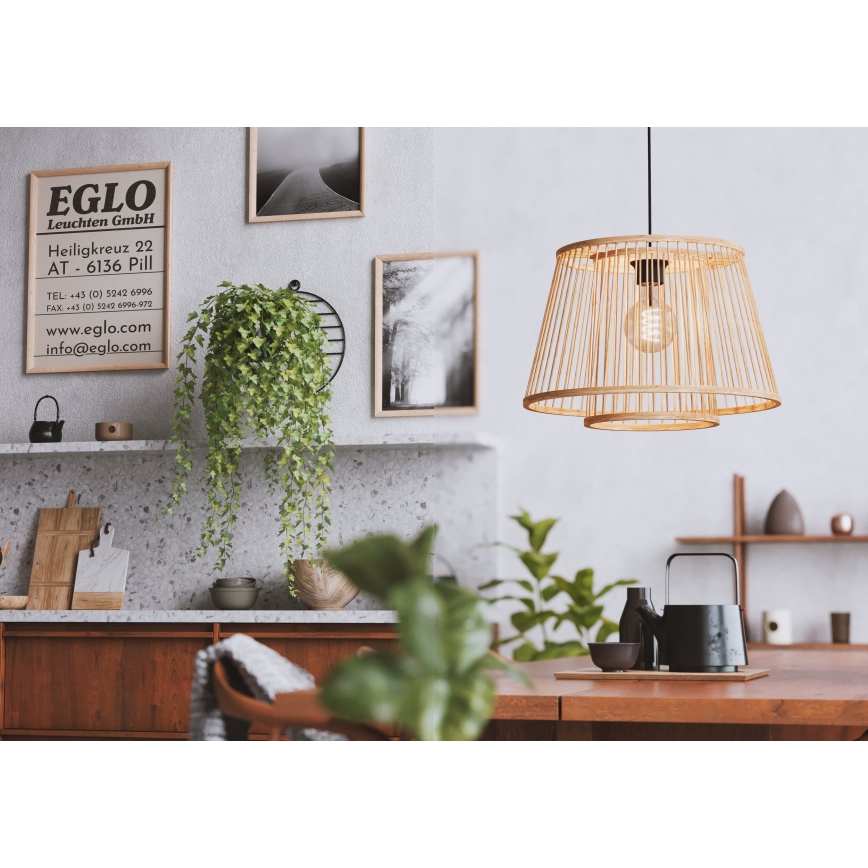Eglo 43852 - Candeeiro suspenso HYKEHAM 1xE27/40W/230V