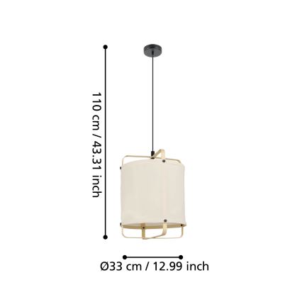Eglo - Candelabro suspenso 1xE27/40W/230V
