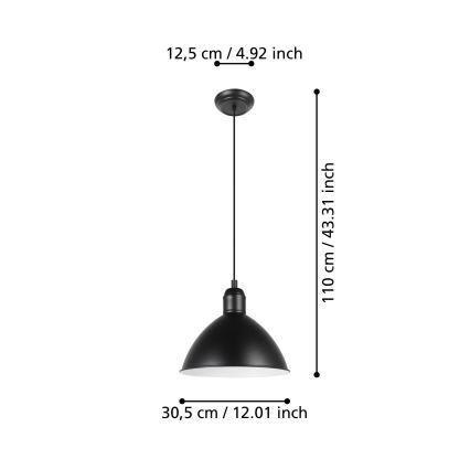 Eglo - Candelabro suspenso 1xE27/40W/230V