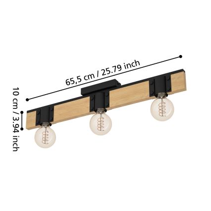Eglo - Iluminação de teto 3xE27/40W/230V