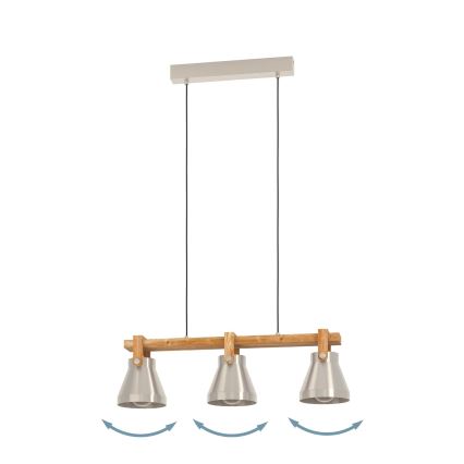 Eglo - Candelabro suspenso 3xE27/40W/230V