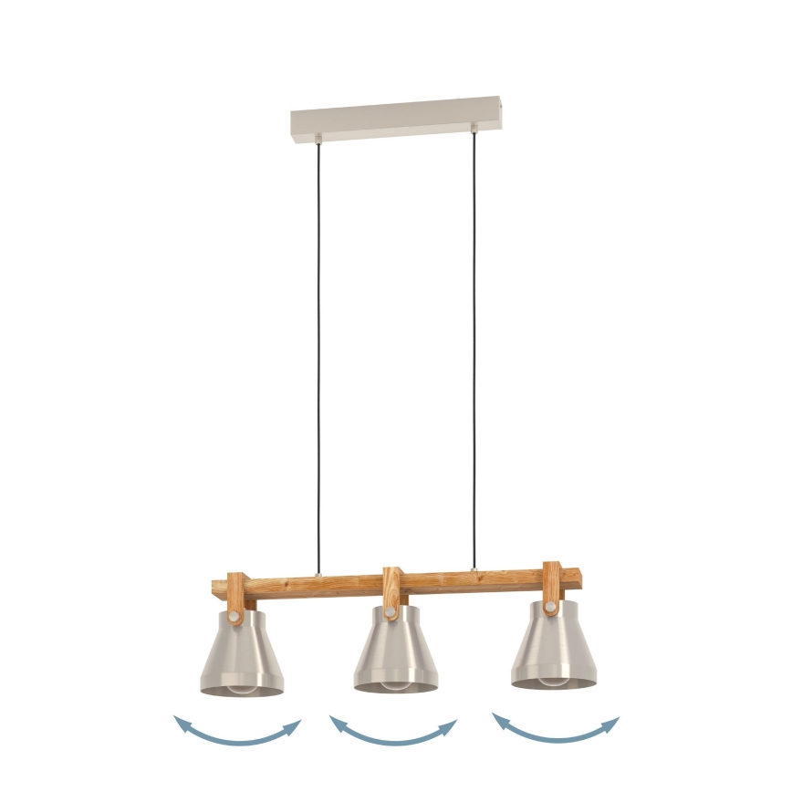 Eglo - Candelabro suspenso 3xE27/40W/230V
