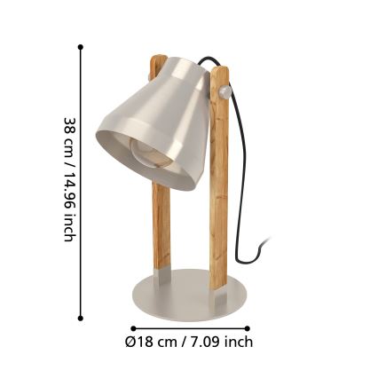 Eglo - Candeeiro de mesa 1xE27/40W/230V
