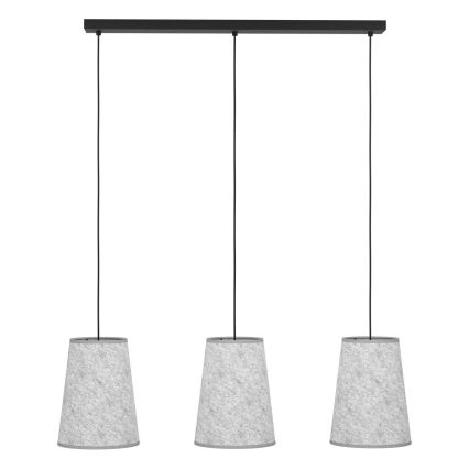 Eglo - Candelabro suspenso 3xE27/40W/230V cinzento