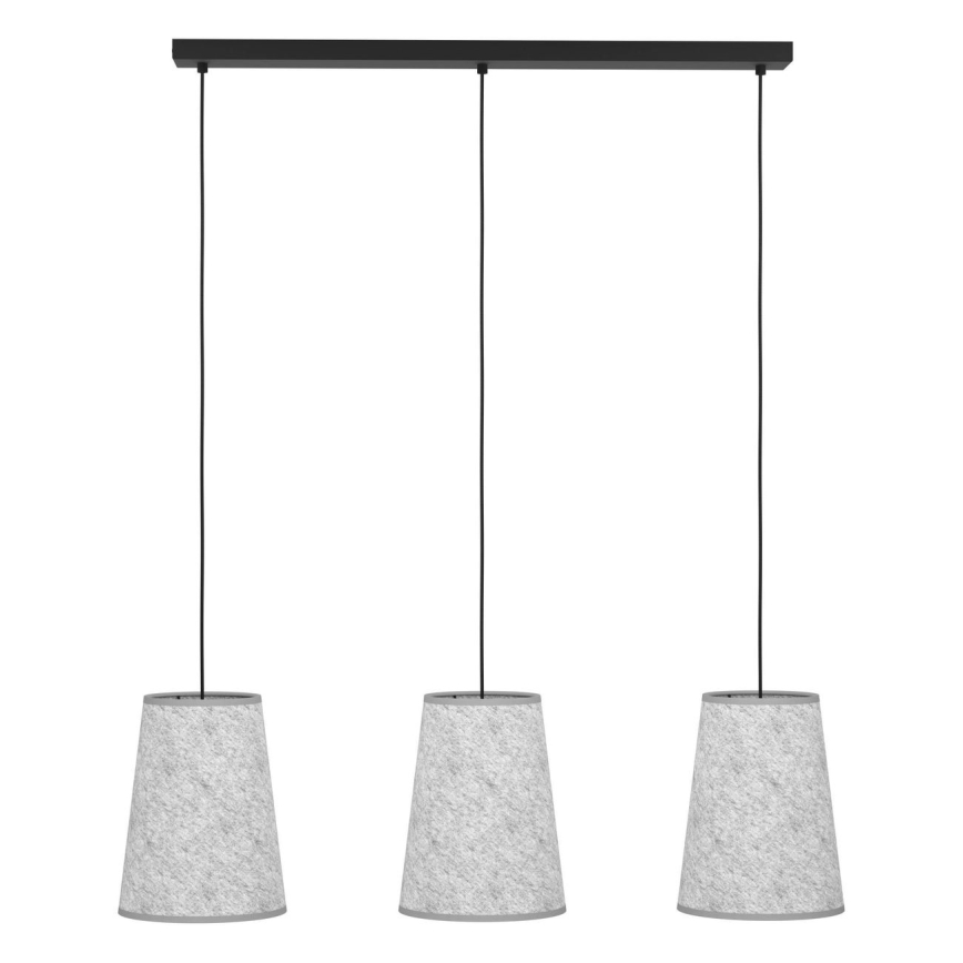 Eglo - Candelabro suspenso 3xE27/40W/230V cinzento