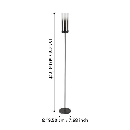 Eglo - Candeeiro de chão 1xE27/40W/230V preto