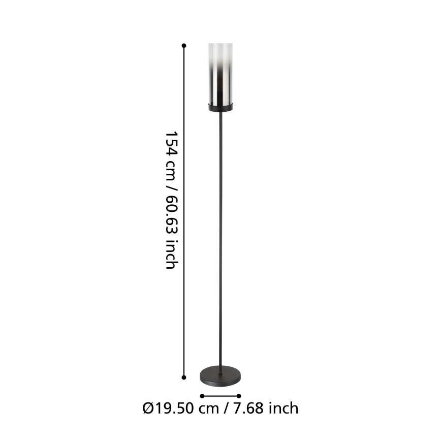 Eglo - Candeeiro de chão 1xE27/40W/230V preto