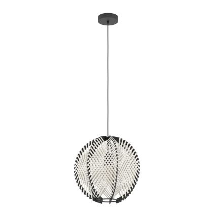 Eglo - Candeeiro suspenso 1xE27/40W/230V diâmetro 40 cm branco/preto