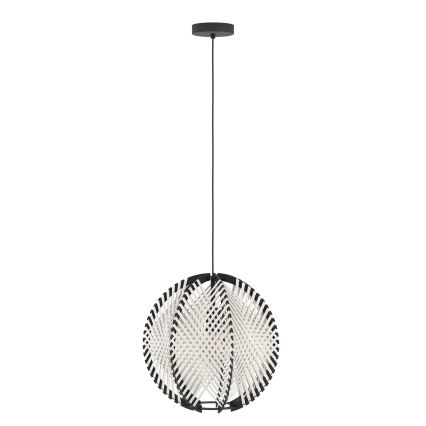 Eglo - Candeeiro suspenso 1xE27/40W/230V diâmetro 40 cm branco/preto
