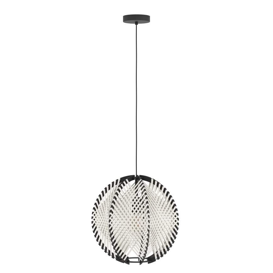 Eglo - Candeeiro suspenso 1xE27/40W/230V diâmetro 40 cm branco/preto