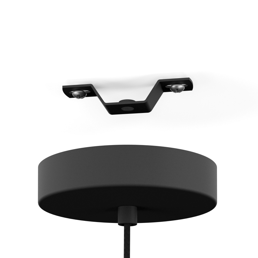 Eglo - Candeeiro suspenso 1xE27/40W/230V diâmetro 40 cm branco/preto