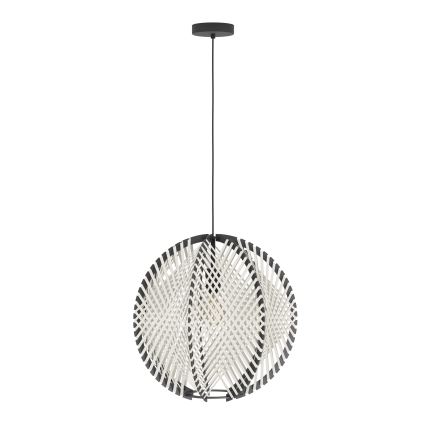 Eglo - Candeeiro suspenso 1xE27/40W/230V diâmetro 48 cm branco/preto
