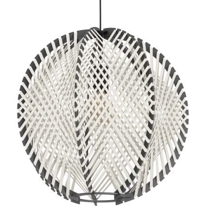 Eglo - Candeeiro suspenso 1xE27/40W/230V diâmetro 48 cm branco/preto