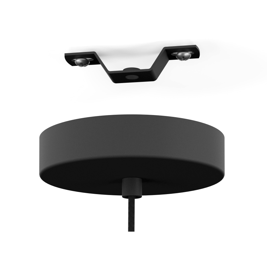 Eglo - Candeeiro suspenso 1xE27/40W/230V diâmetro 48 cm branco/preto