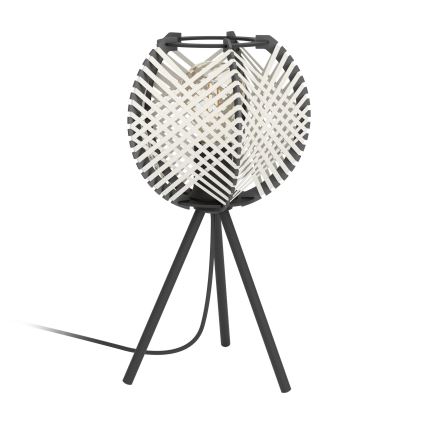 Eglo - Candeeiro de mesa 1xE27/40W/230V branco/preto