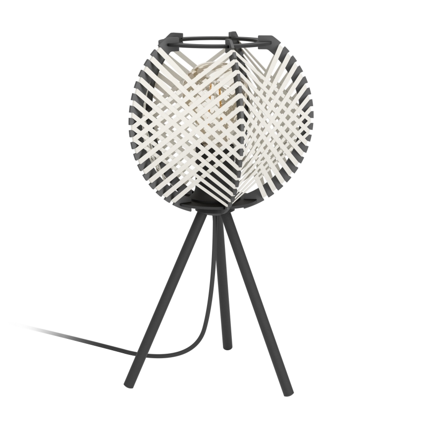 Eglo - Candeeiro de mesa 1xE27/40W/230V branco/preto