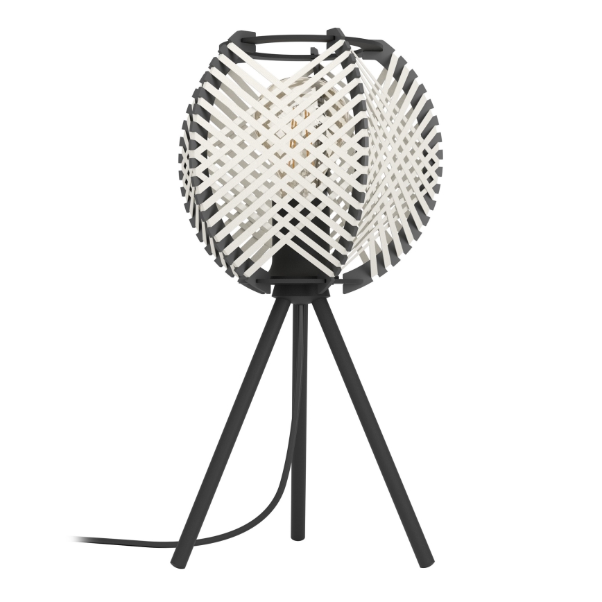 Eglo - Candeeiro de mesa 1xE27/40W/230V branco/preto