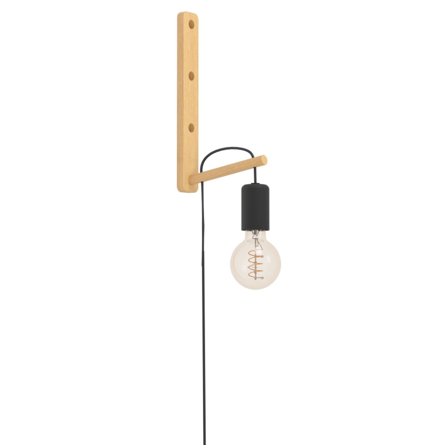 Eglo - Iluminação de parede 1xE27/10W/230V borracha de figueira castanho/preto