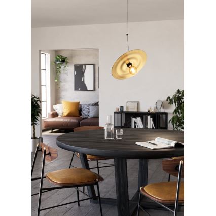 Eglo - Candeeiro suspenso 1xE27/40W/230V dourado