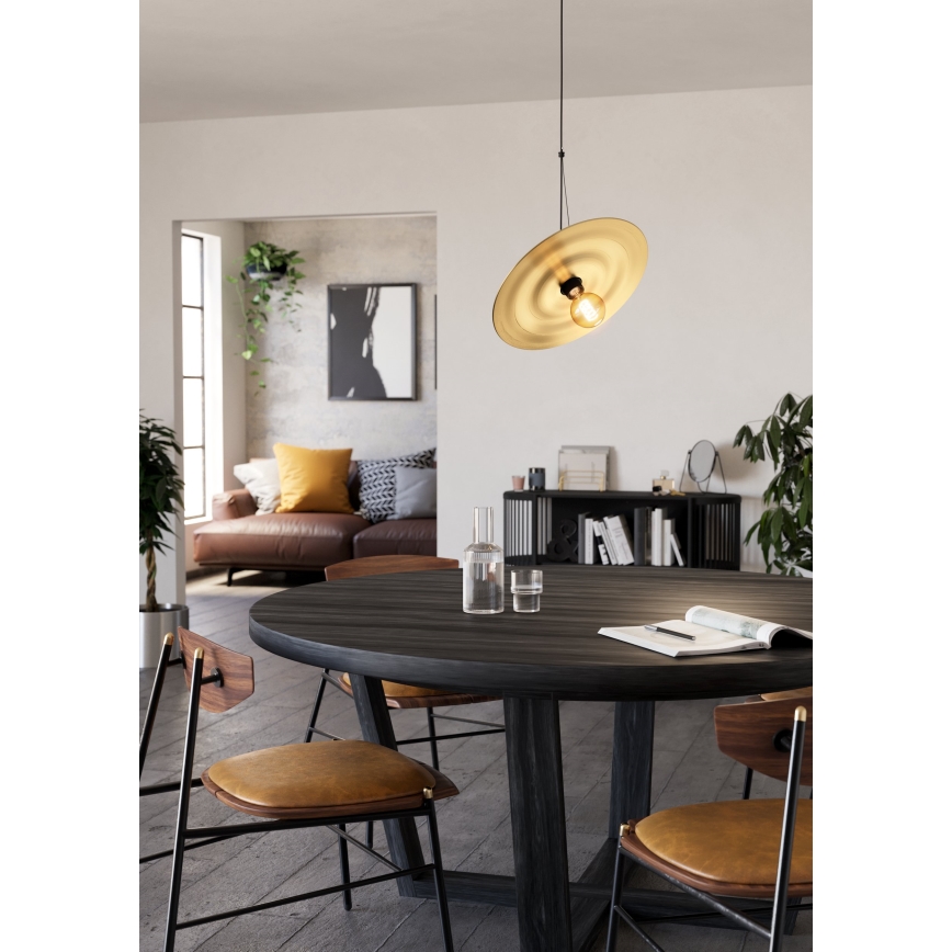 Eglo - Candeeiro suspenso 1xE27/40W/230V dourado