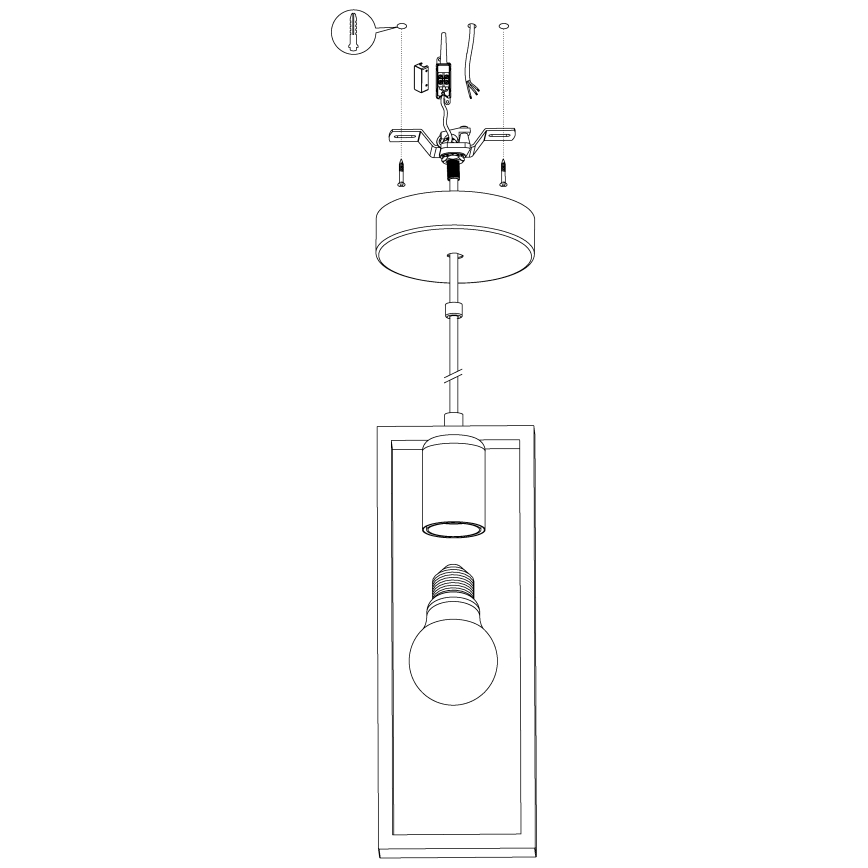Eglo - Candeeiro suspenso 1xE27/60W/230V - FSC certificado