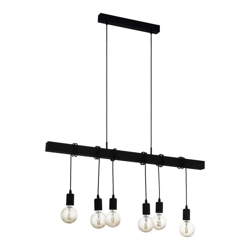 Eglo - Candeeiro suspenso TOWNSHEND 6xE27/60W/230V - FSC certificado