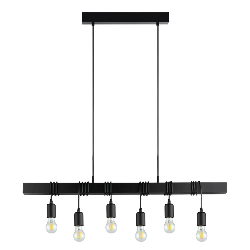 Eglo - Candeeiro suspenso TOWNSHEND 6xE27/60W/230V - FSC certificado
