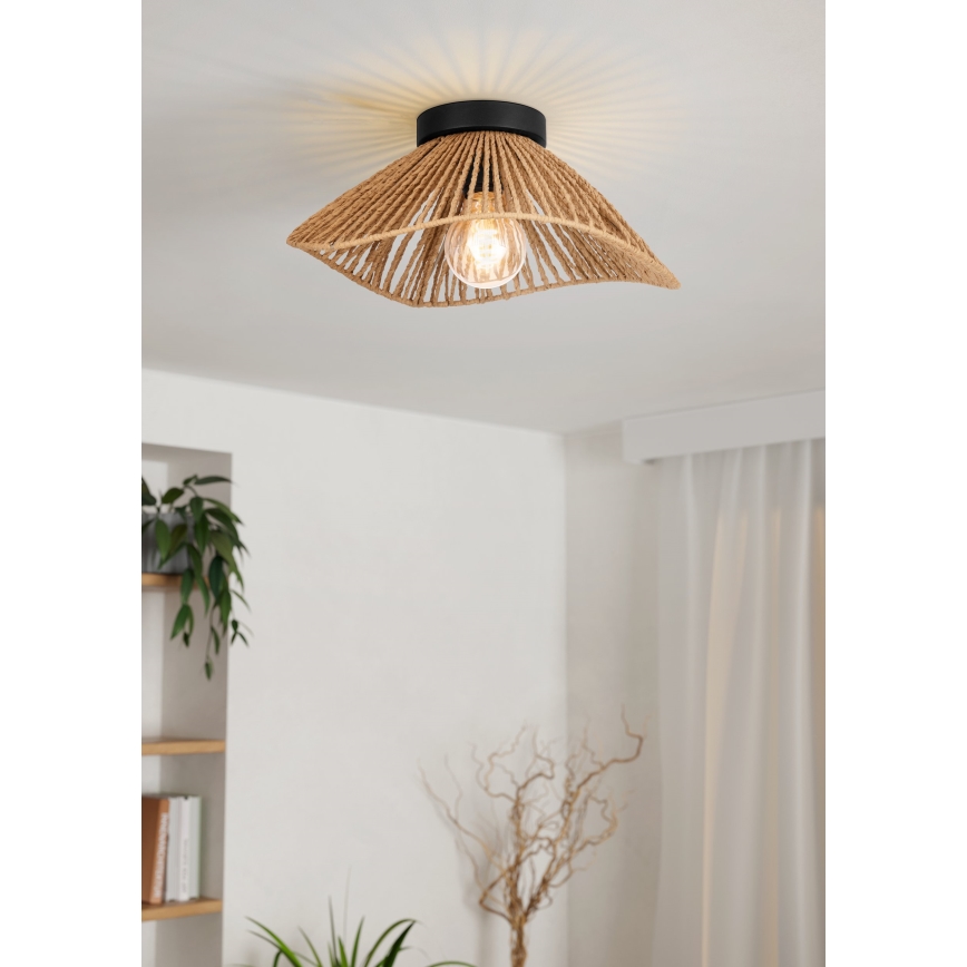 Eglo - Iluminação de teto 1xE27/60W/230V castanho