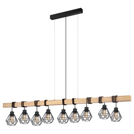 Eglo - Candeeiro suspenso TOWNSHEND 9xE27/60W/230V - FSC certificado