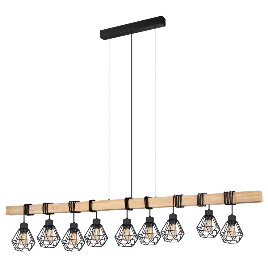 Eglo - Candeeiro suspenso TOWNSHEND 9xE27/60W/230V - FSC certificado