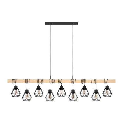 Eglo - Candeeiro suspenso TOWNSHEND 9xE27/60W/230V - FSC certificado