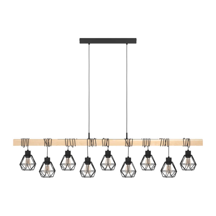 Eglo - Candeeiro suspenso TOWNSHEND 9xE27/60W/230V - FSC certificado