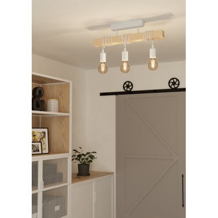 Eglo - Candeeiro integrado TOWNSHEND 3xE27/60W/230V - FSC certificado