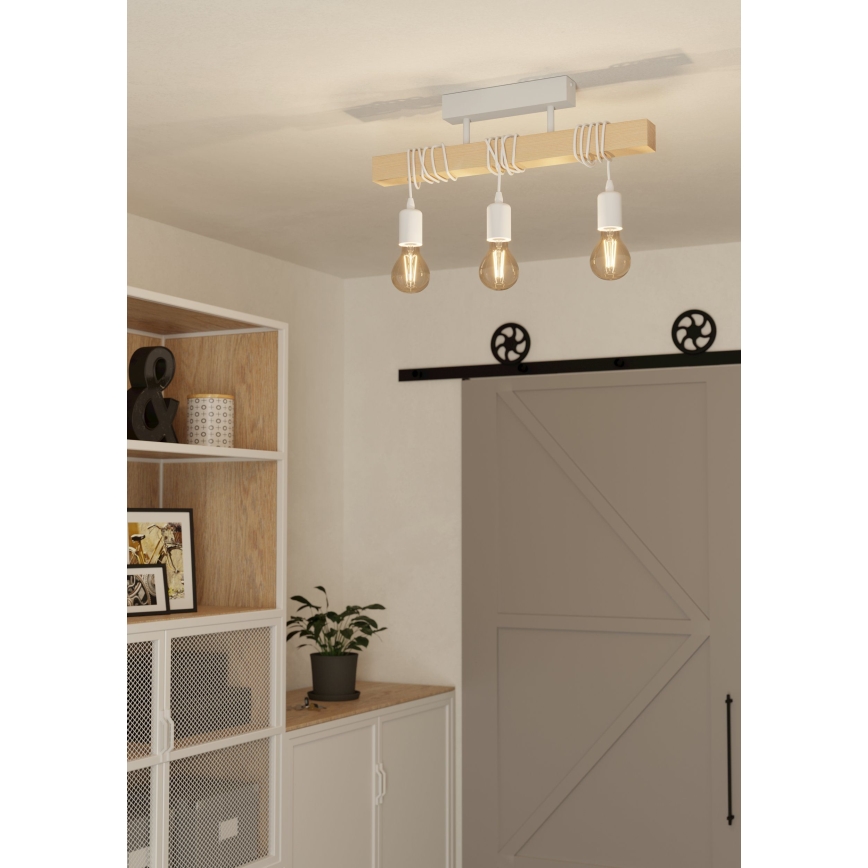 Eglo - Candeeiro integrado TOWNSHEND 3xE27/60W/230V - FSC certificado